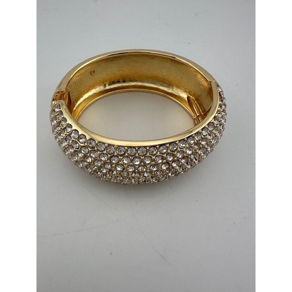 Wide Rhinestone Bangle Bracelet - Picture 7 of 13